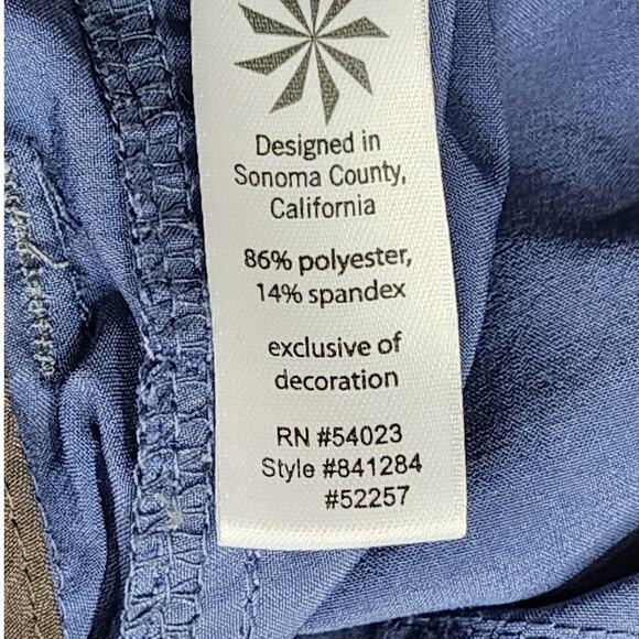 Athleta Pants Womens 6 Blue Low Rise Dipper Cargo Capri Drawstring Hem Hiking - Picture 7 of 13